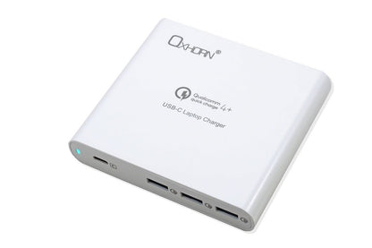 Compact Oxhorn 87W USB-C PD laptop charger with cable and stand