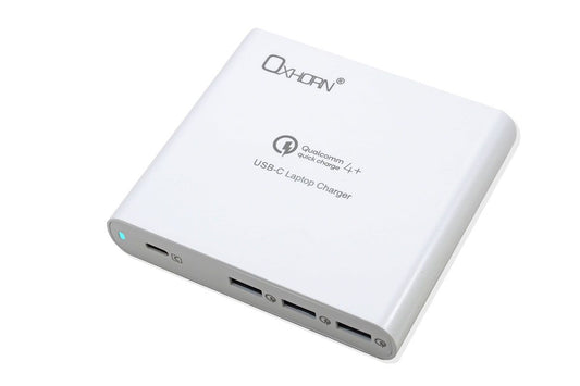 Compact Oxhorn 87W USB-C PD laptop charger with cable and stand