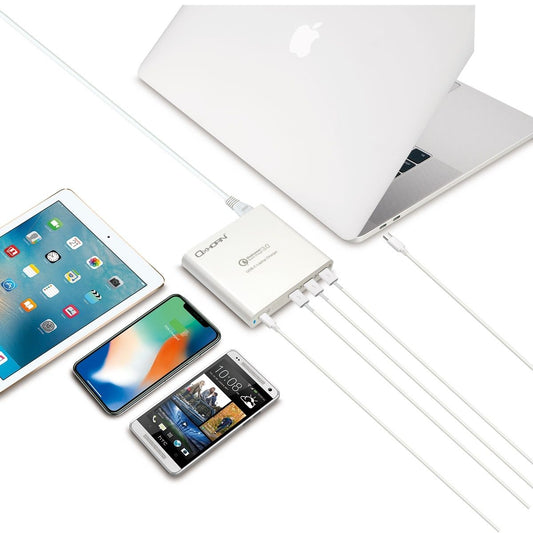 Compact Oxhorn 87W USB-C PD laptop charger with cable and stand