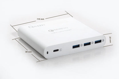 Compact Oxhorn 87W USB-C PD laptop charger with cable and stand