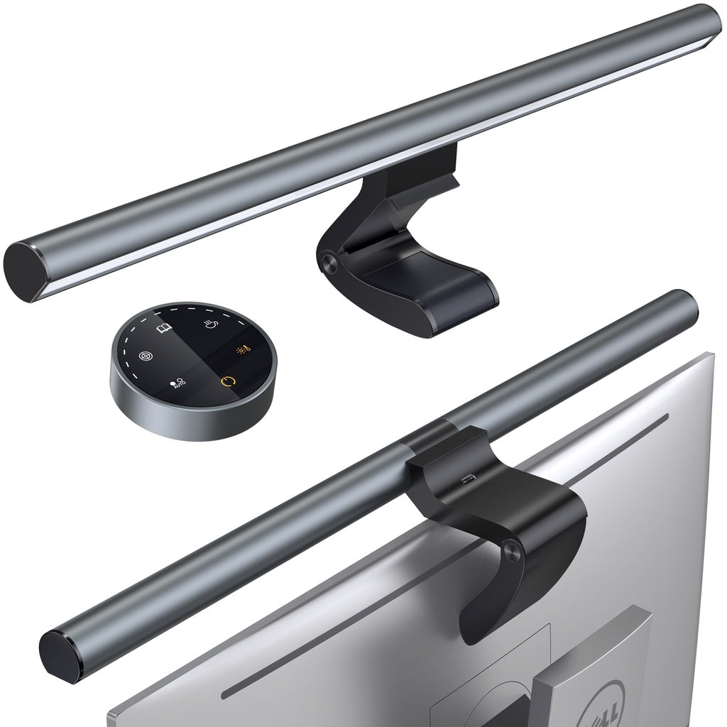 Two-bar wireless monitor lamp with remote controller for desk lighting