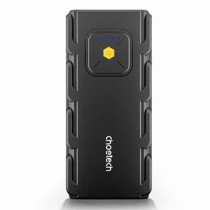 CHOETECH portable car jump starter with LED flashlight and charging ports