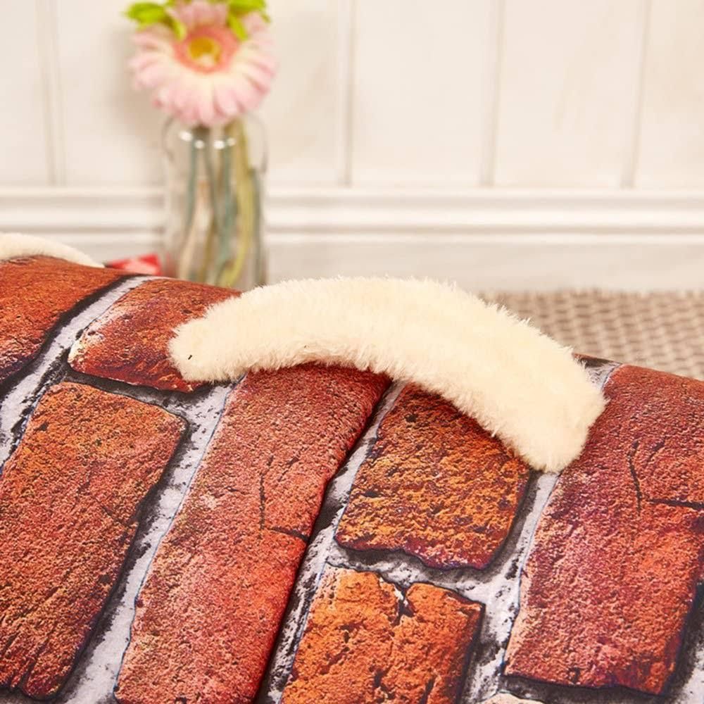 XL brown dots soft igloo pet house bed for cats, puppies and small dogs