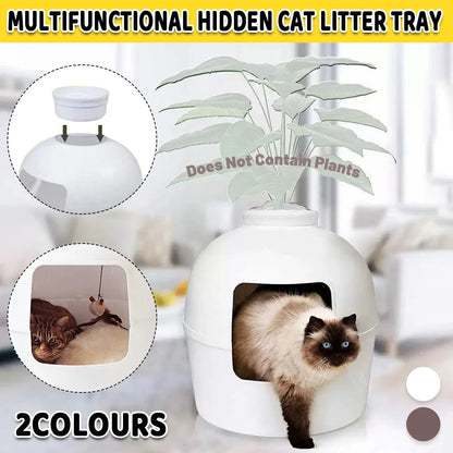 White plastic pet kennel with front opening and matching shovel
