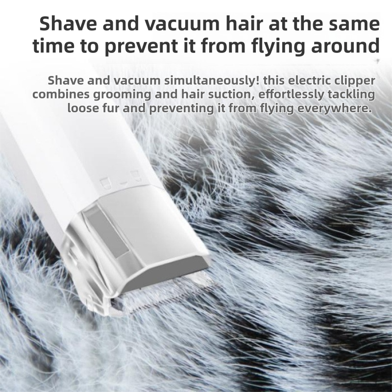 White 7-in-1 pet grooming vacuum kit with attachments and dust cup