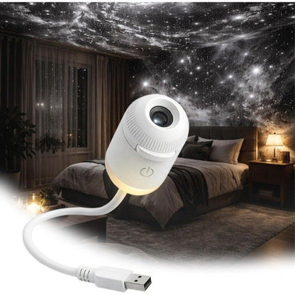 USB galaxy projector night light with starry sky effect and rotating projection
