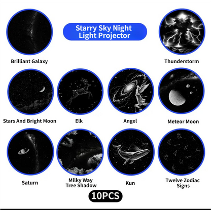 USB galaxy projector night light with starry sky effect and rotating projection