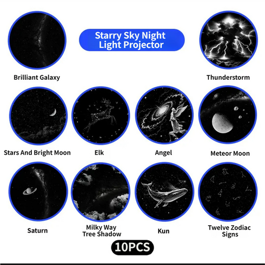 USB galaxy projector night light with starry sky effect and rotating projection