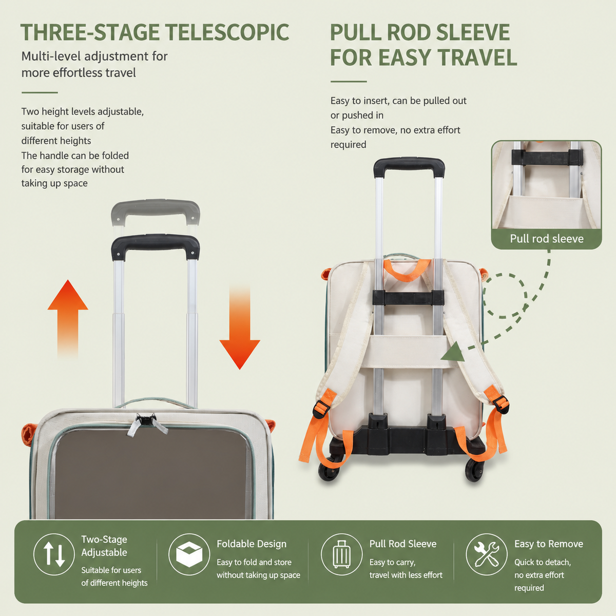 Brown and grey foldable pet carrier trolley with mesh sides, front window and wheels