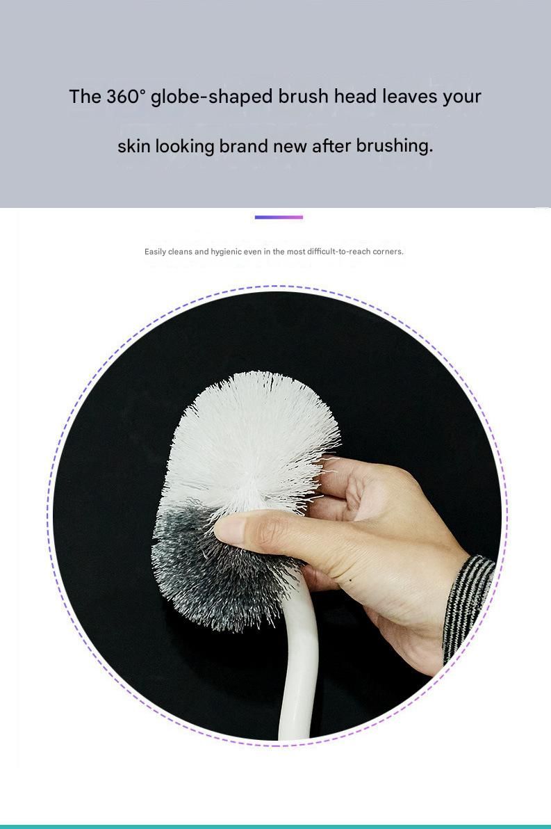 Nine piece cleaning brush set with telescopic handle and silicone toilet brush