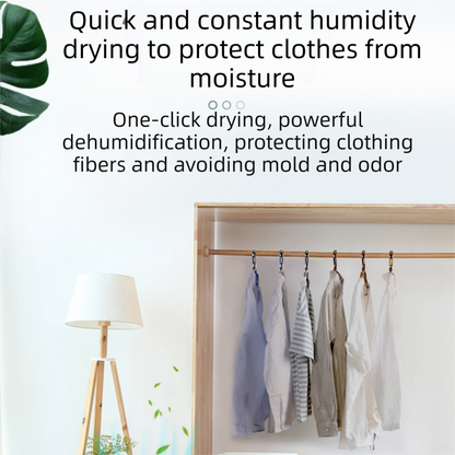 Black mini dehumidifier with 1000ml water tank, RGB night light and control buttons