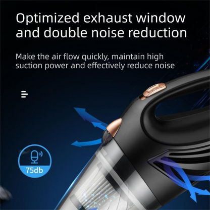 Black cordless car vacuum cleaner and electric spin scrubber combo with brush heads