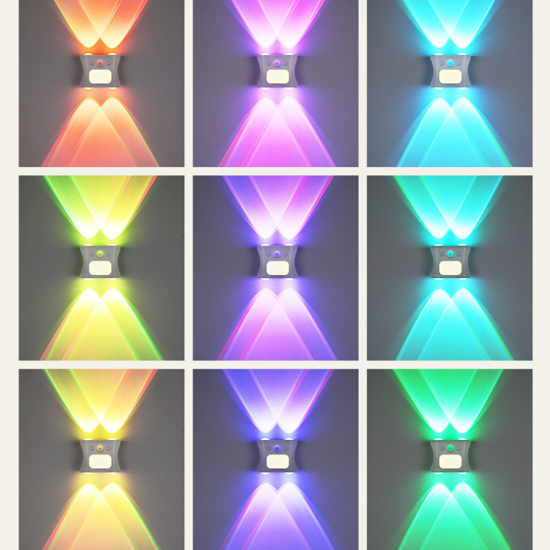 Black rechargeable motion sensor wall lights mounted along a hallway