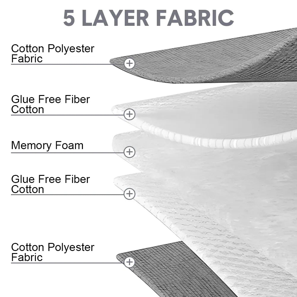 Grey foldable futon mattress with a smooth polyester cover for floor sleeping