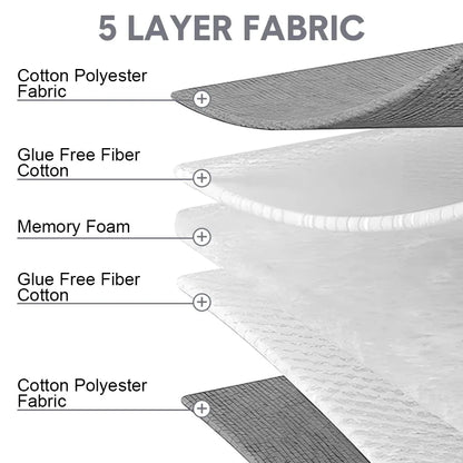 Grey foldable futon mattress with a smooth polyester cover for floor sleeping