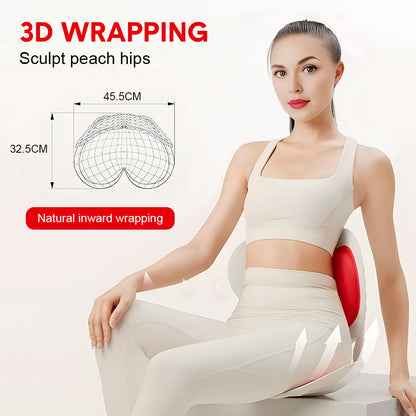 Red heart-shaped ergonomic seat with contoured back and seat support