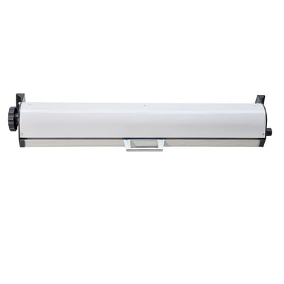 White wall-mounted retractable clothesline with five lines and housing